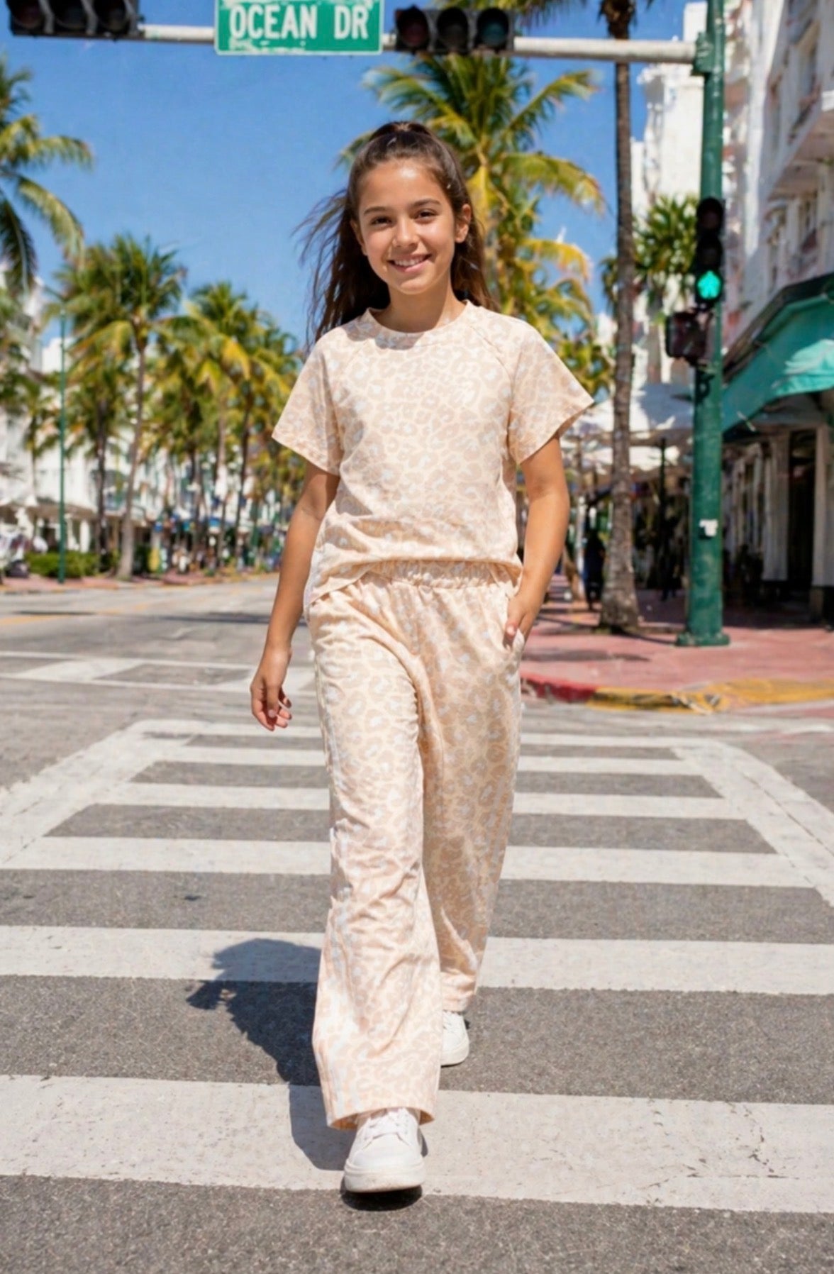 Ensemble Léopard Oversize Fille